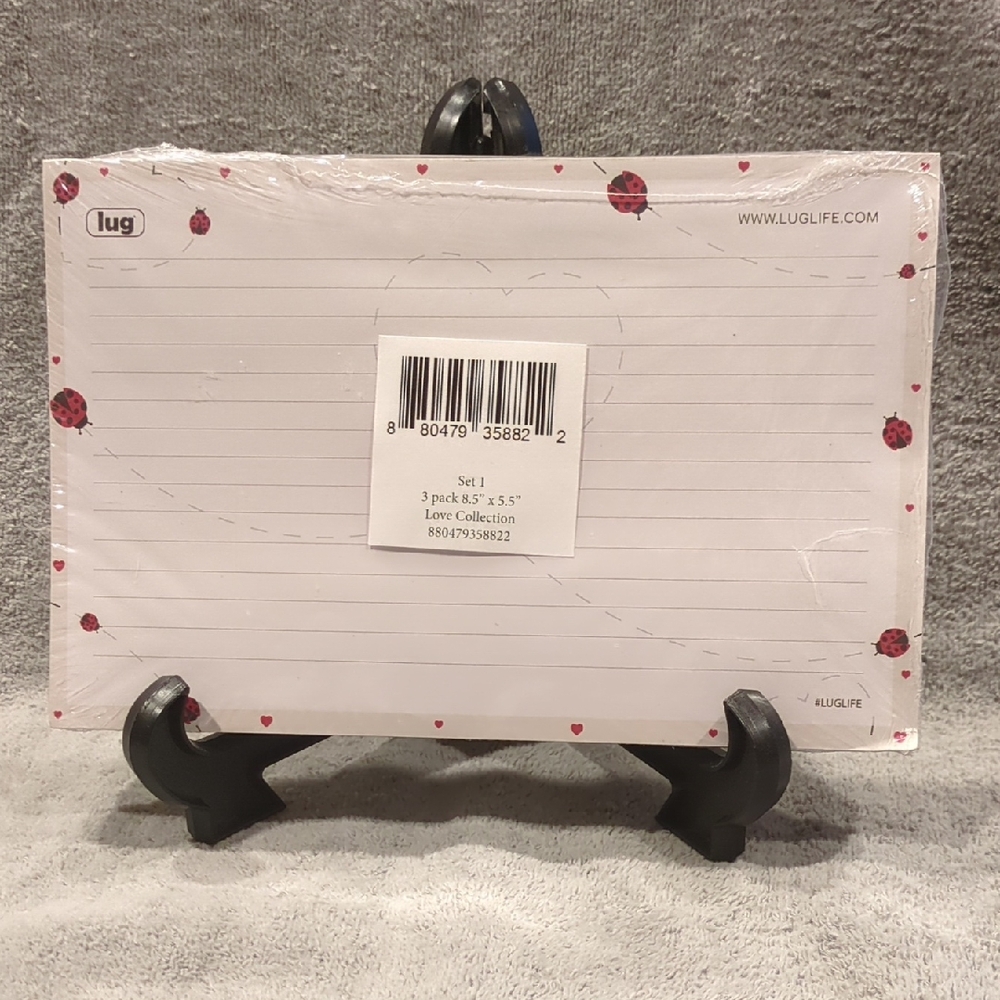 Lug Doodle Notepad 3pk - 8.5" X 5.5" - Love Collection - New-Open Pkg